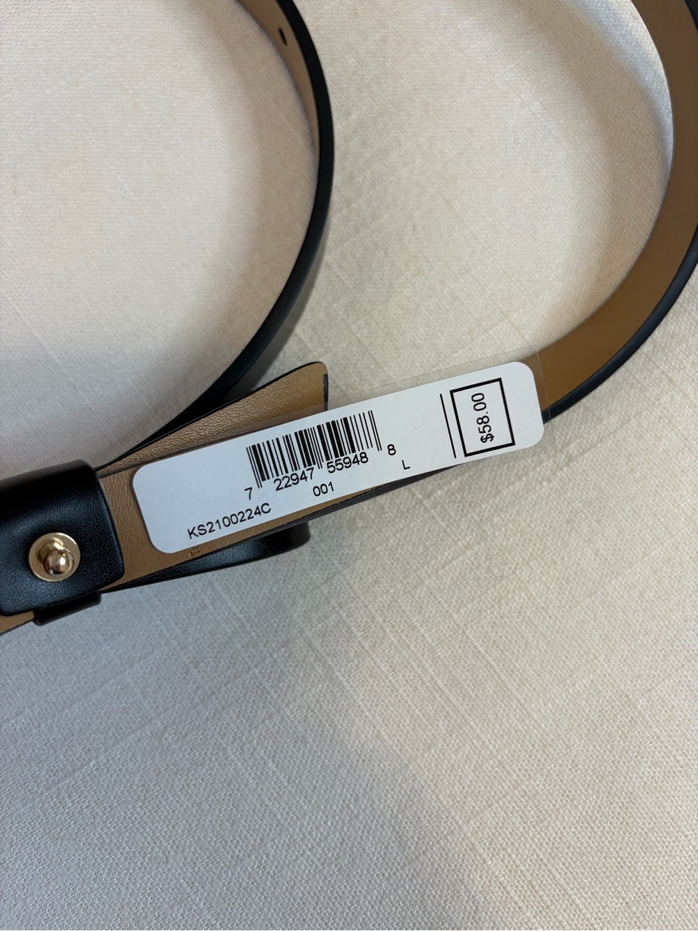 kate spade Black Bow Skinny Leather Belt - Picture 3 of 3